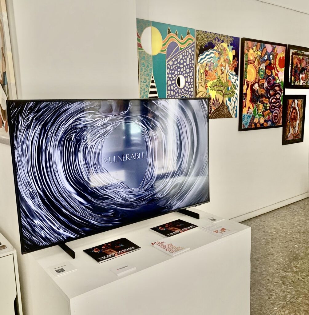 THE BODY LANGUAGE 2024: international art exhibition in Rome. With video artwork 'Liminality' by Daphne Depassé. 