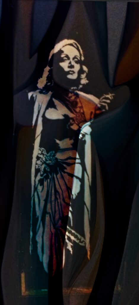 Marlene Dietrich, painting, Daphne Depasse