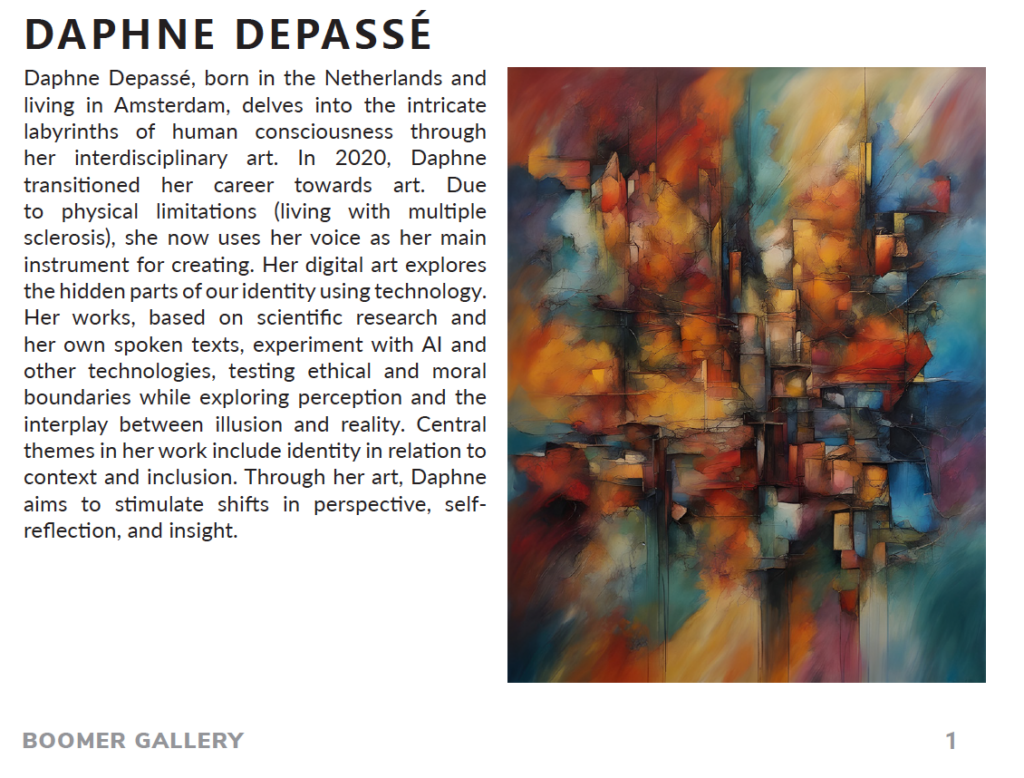 Art Exibition London with two works of Daphne Depassé